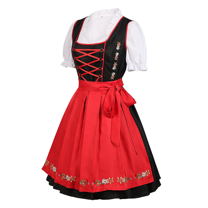 Plus Size German Oktoberfest Dirndl Dress Beer Festival Maid Cosplay Costume
